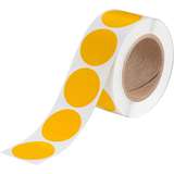 Vinyl Aisle Marking Dots, Yellow, 2" diameter, Roll of 500 Each redirect to product page
