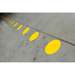 Vinyl Aisle Marking Dots, Yellow, 2" diameter, Roll of 500 Each