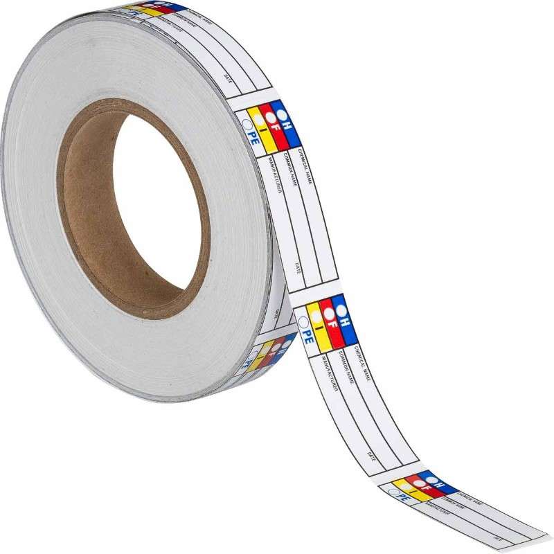 Blank Write On Color Bar Right to Know Label, 720 per Roll
