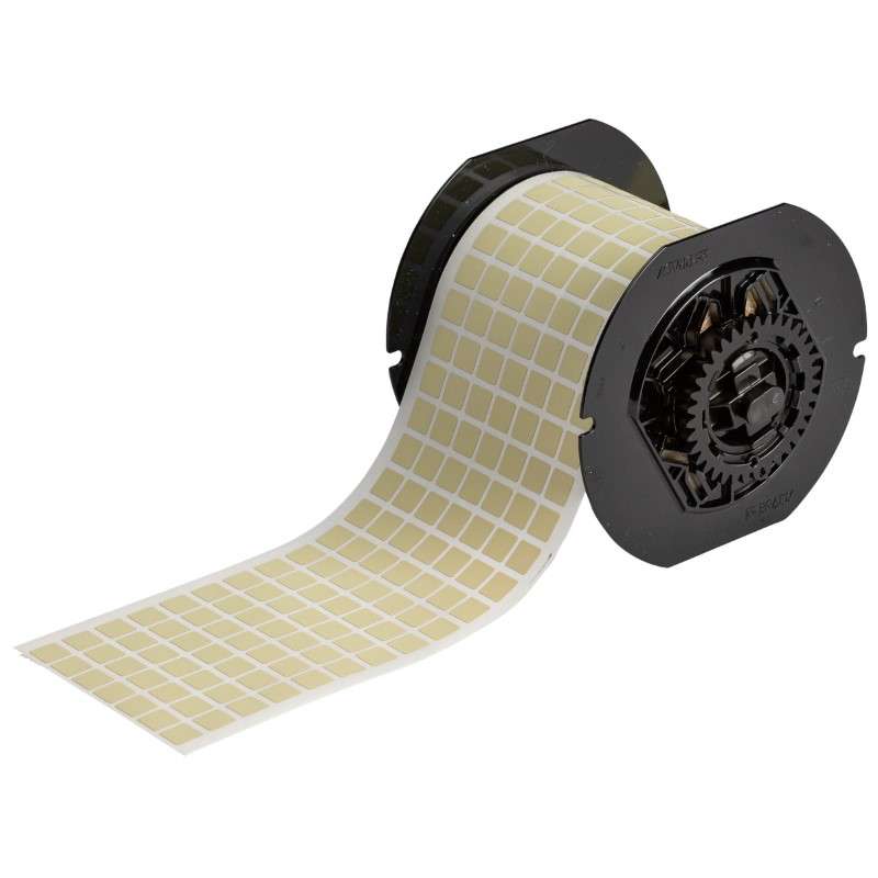 B33 Series Amber Polyimide Labels 0.375 in H x 0.375 in W Amber 10000/RL