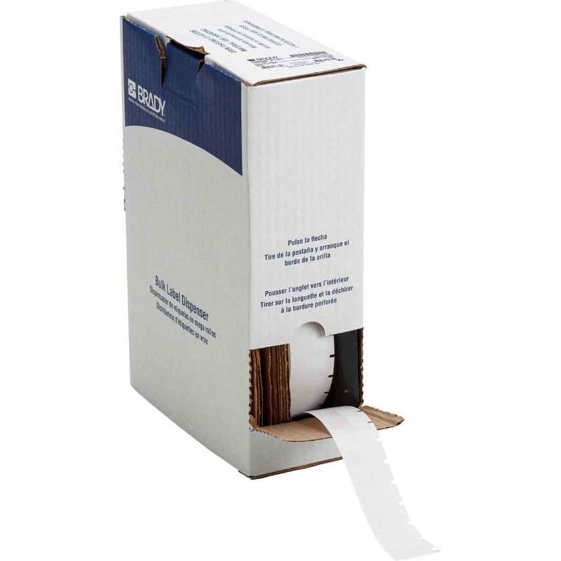 Self-Laminating Vinyl Wrap Around Labels 1 in H x 0.5 in W WT, Clear RL/5000