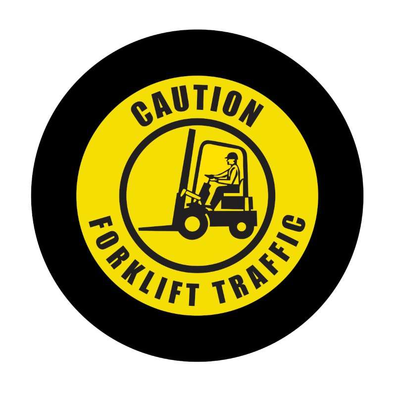 Sign Lens for LED Sign Projector E-Size CAUTION FORKLIFT TRAFFIC Yellow, Black