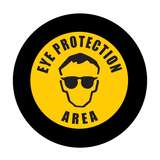 Sign Lens for LED Sign Projector E-Size EYE PROTECTION AREA Yellow, Black redirect to product page