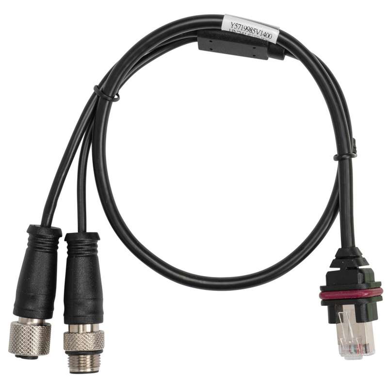 Plug Cable for V1400 Cradle, RJ50 to M12 Male Power and M12 Female, 1.64 ft