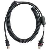 Plug Cable for V2200 Wired Barcoade Scanner, Coiled USB-A to RJ50, 9.84 ft (3m) redirect to product page