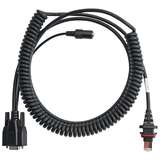 Plug Cable for V2200 Wired Barcoade Scanner, Coiled RS-232 to RJ50, 9.84 ft (3m) redirect to product page