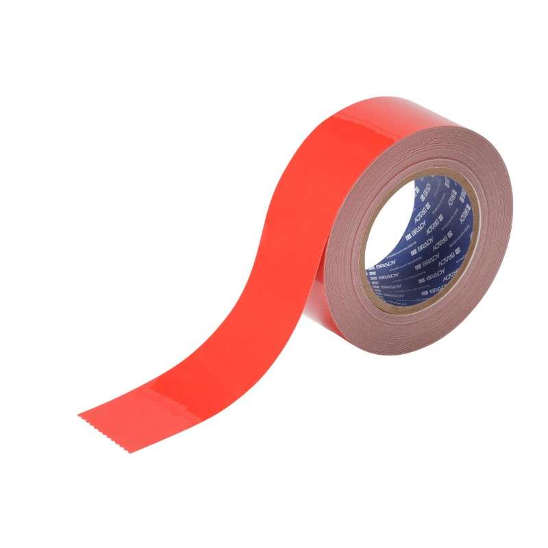Floor Marking Tape, Solid Colored, Toughstripe, Red, 2" x 100', Roll of 100 Feet
