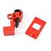 Circuit Braker Lockout, Clamp-On, flip Cover, Red
