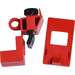 Circuit Braker Lockout, Clamp-On, flip Cover, Red