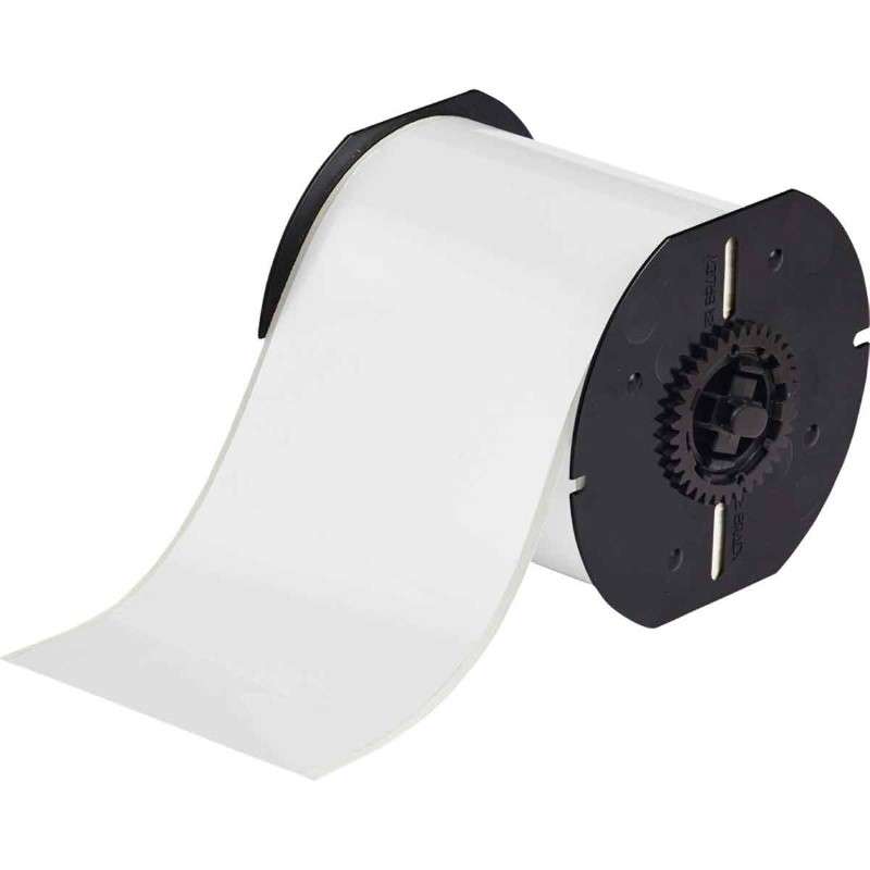 Vinyl Label Tape, All Weather, For B30 Printers, 4", White, Cartridge of 100 Feet