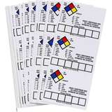 Blank Write-On Container Label with NFPA Diamonds, 1.5" H x 2" W x 0.004" D, Vinyl, 50 per Pack redirect to product page