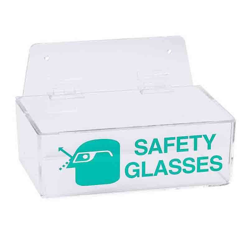 Safety Glasses Holder, Hinged Cover
