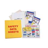 Standard MSDS Binder, 1.5" Ring with Insert, 11" H x 2" D, Red on Yellow redirect to product page