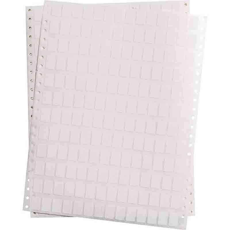 DATAB Coated Cloth Labels with Permanent Adhesive 0.75 in H x 0.5 in W White, 10000 per Pack