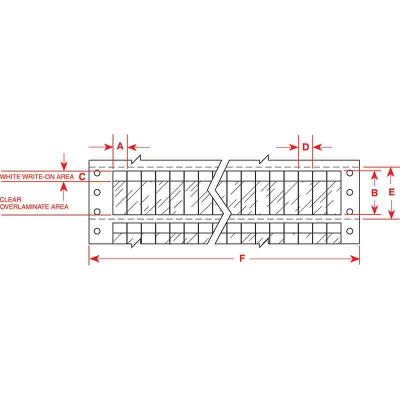 DATAB Self-Laminating Vinyl Labels, 3.75 in H x 1 in W Gray, Clear, 2500 per Pack