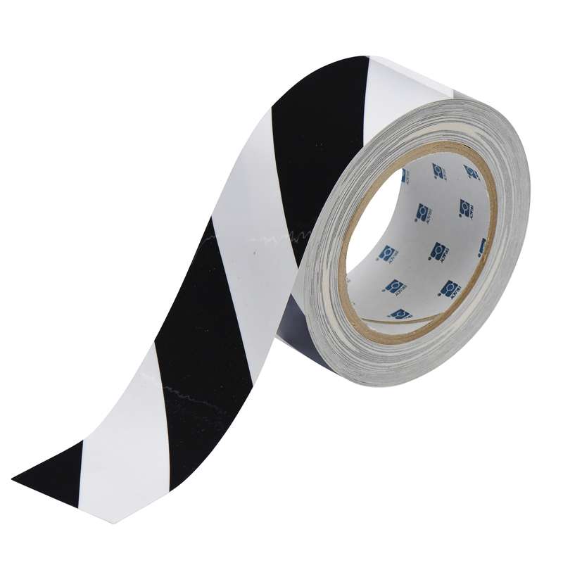 2 IN x 100 FT B514 BK/WT FLOOR TAPE