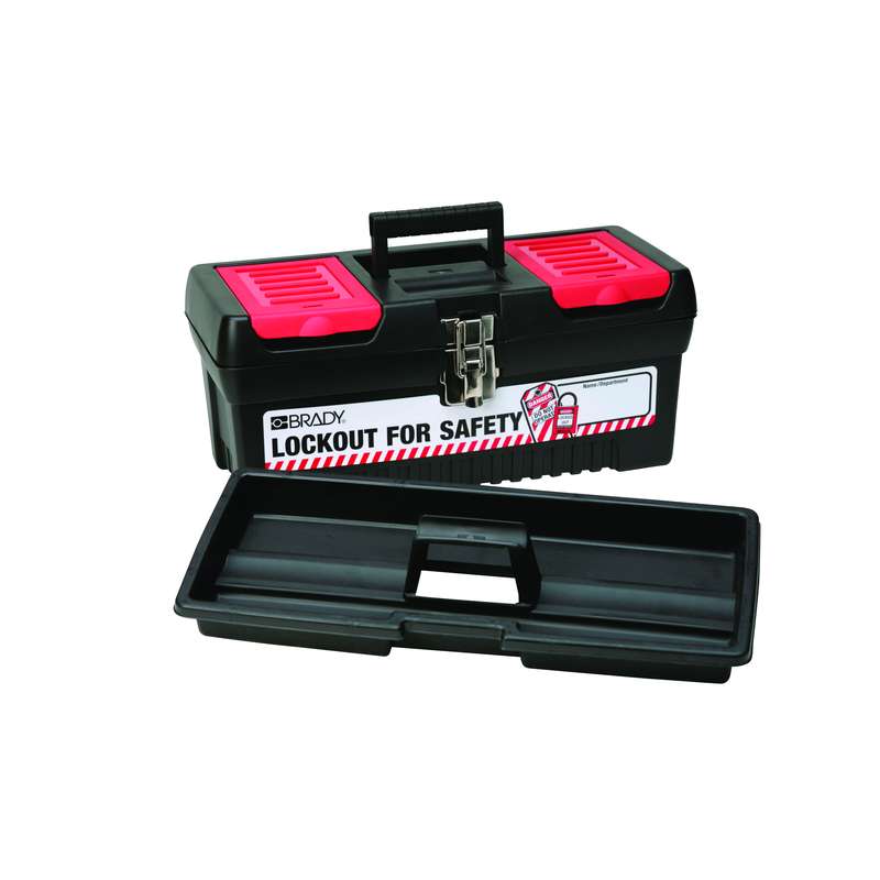 Lockout Toolbox, Color Black/Red, 2
