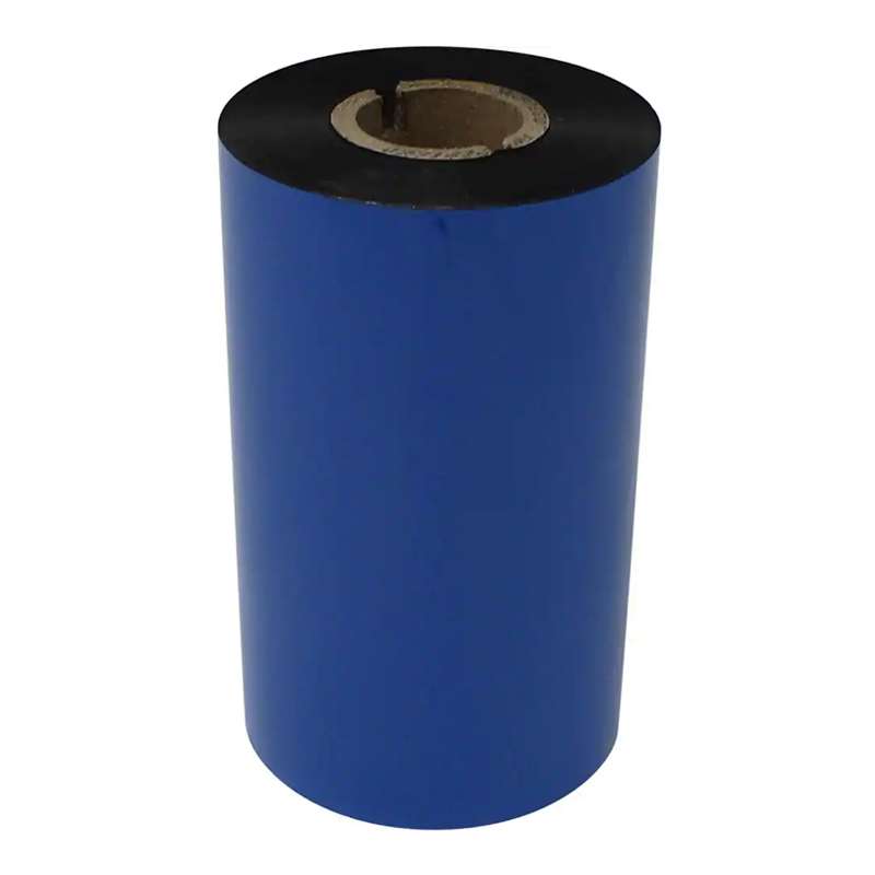 Resin Thermal Transfer Ribbon, Black, 1in Core with Notch, 110mm x 300m Roll, 12 per Case