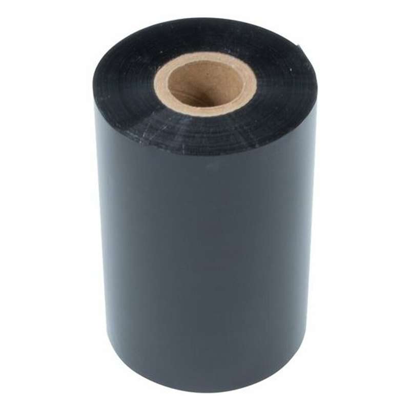 Wide Thermal Transfer Resin Ribbon, Black, 110mm x 450m Roll, 1in Core, 12 per Case
