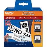 Black on White Continuous Length Paper Tape, 4in x 100ft, Roll redirect to product page