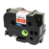 TZe Laminated Label Tape, White on Red, 1.4in x 26.2ft, for Use with P-Touch Label Makers redirect to product page