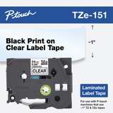 1in x 26.2ft (24mm x 8m) Black on Clear Standard Adhesive Laminated Tape redirect to product page