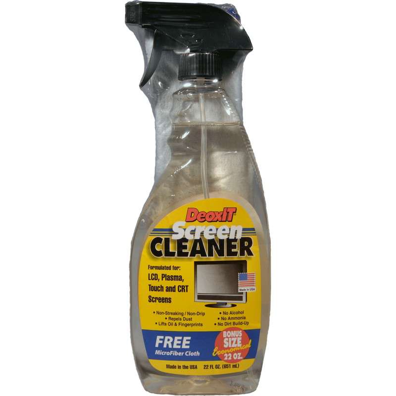 DeoxIT® Anti-Static Screen Cleaning Kit with 12 x 12" Microfiber Cloth, 22 oz.