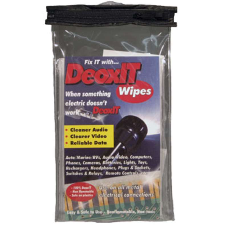 DeoxIT® Contact Cleaner and Rejuvenator Wipes, 3" x 3.5" 50 Wipes per Package