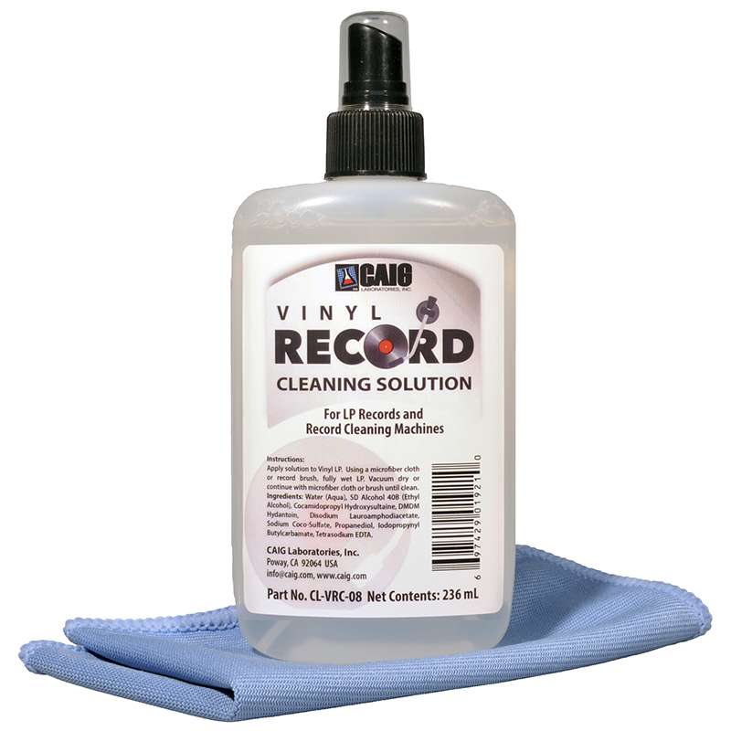 Vinyl Record Cleaner with Microfiber Cloth, 8 oz Pump Spray Bottle