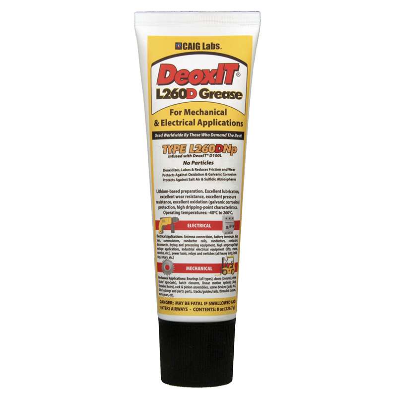 DeoxIT® L260D Grease, L260DNp with DeoxIT D-Series (Dx100L), 226g Squeeze Tube