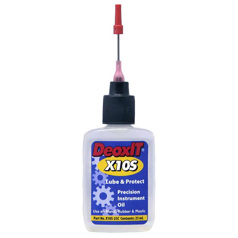DeoxIT® X10S Precision Oiler Lubricant & Protection w/ Needle Dispenser, 100% Liquid Solution, 25 mL