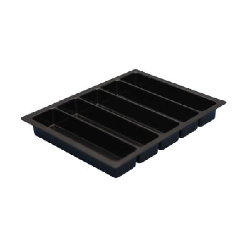 Conductive Kitting Tray with 5 Compartments, 9-1/4 x 7-3/8 x 1-1/8"