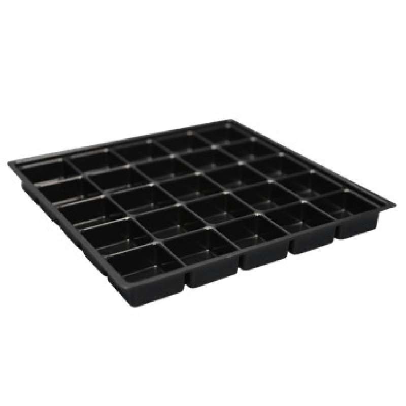 Conductive Kitting Tray with 25 Compartments, 13-1/4 x 13-1/4 x 1-3/16"
