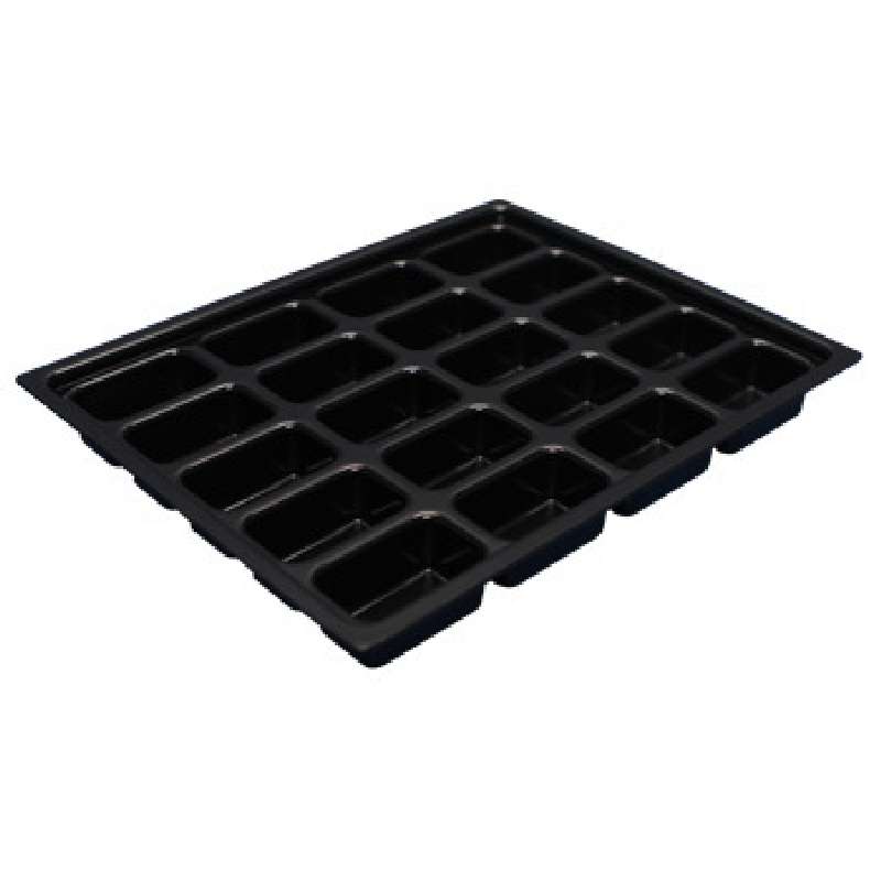 Conductive Kitting Tray with 20 Compartments, 10-1/2 x 8-3/4 x 1-3/16"