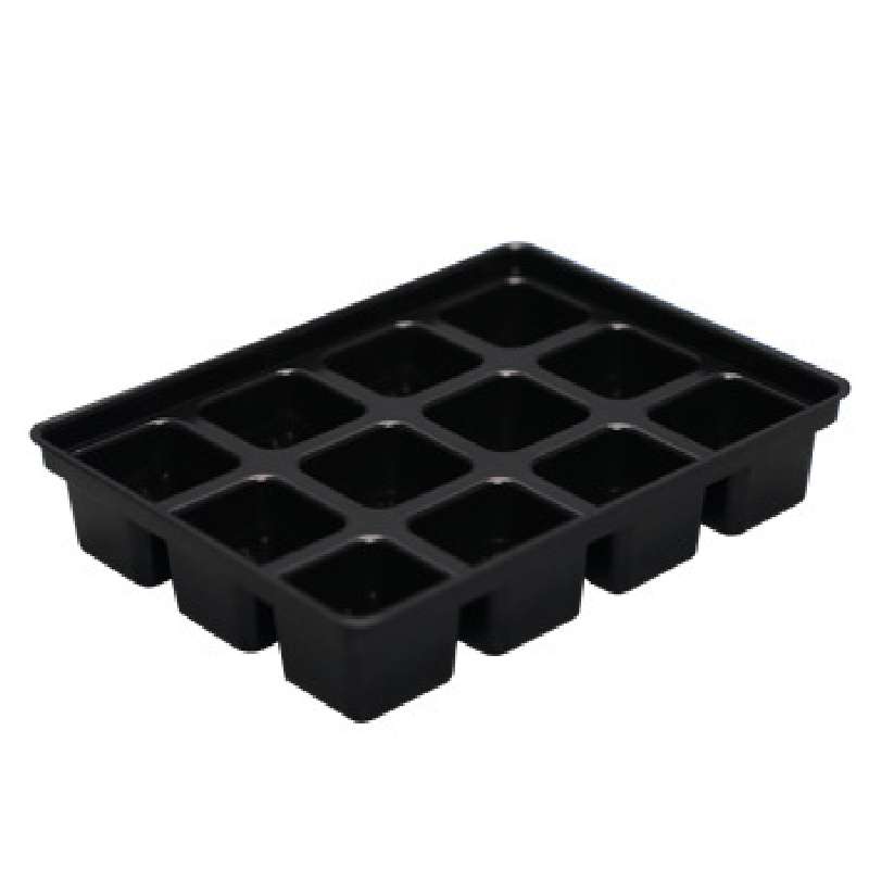 Conductive Kitting Tray with 12 Compartments, 8-1/4 x 6-1/4 x 1-5/8"