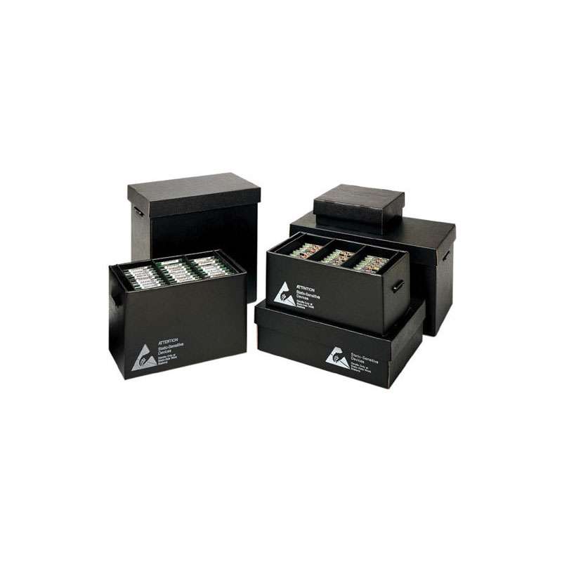 Conductive Corrugated In-Plant Handler 21-1/2 x 18-1/2 x 6-1/4" with 150 Cells 1-3/4 x 1 x 6"