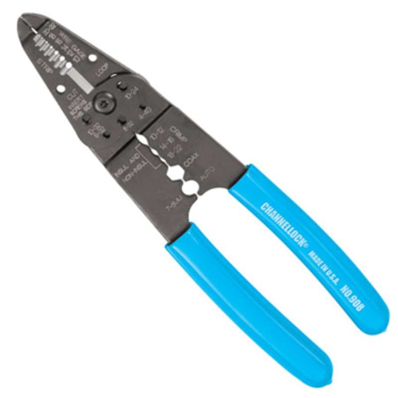 Combination Stripper/Crimper Tool for 10-22 AWG Wire, 8-1/4"