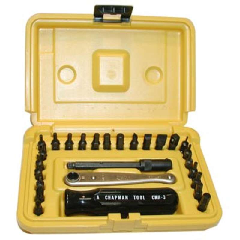 Ratchet Kit with Hex, Slotted, Phillips, Square and Metric Adapters