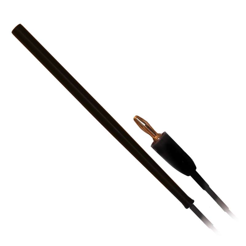 Electronic Test Probe 4.5" Handle with 3' Wire and Banana Plug, .24" Diameter, Black