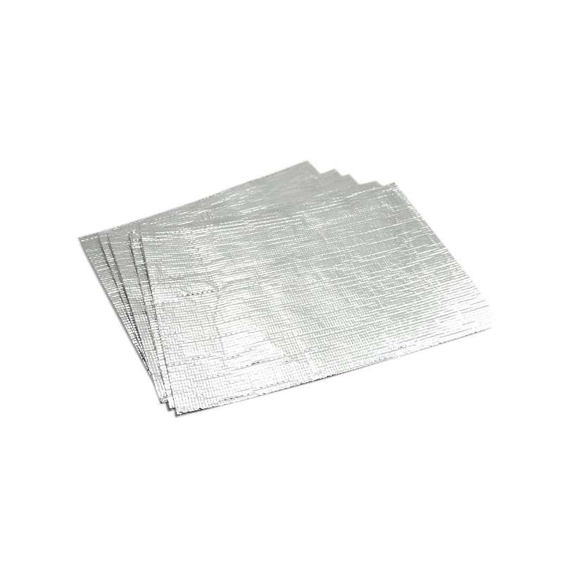 Self-adhering Aluminized Heat Shield Blanket Rated at 400°F, 5 x 7", 5 pc/pk