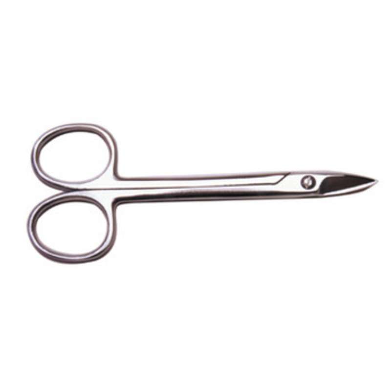 Scissors, Electronic Chrome Plated One Blade Serrated Straight Blade 4"