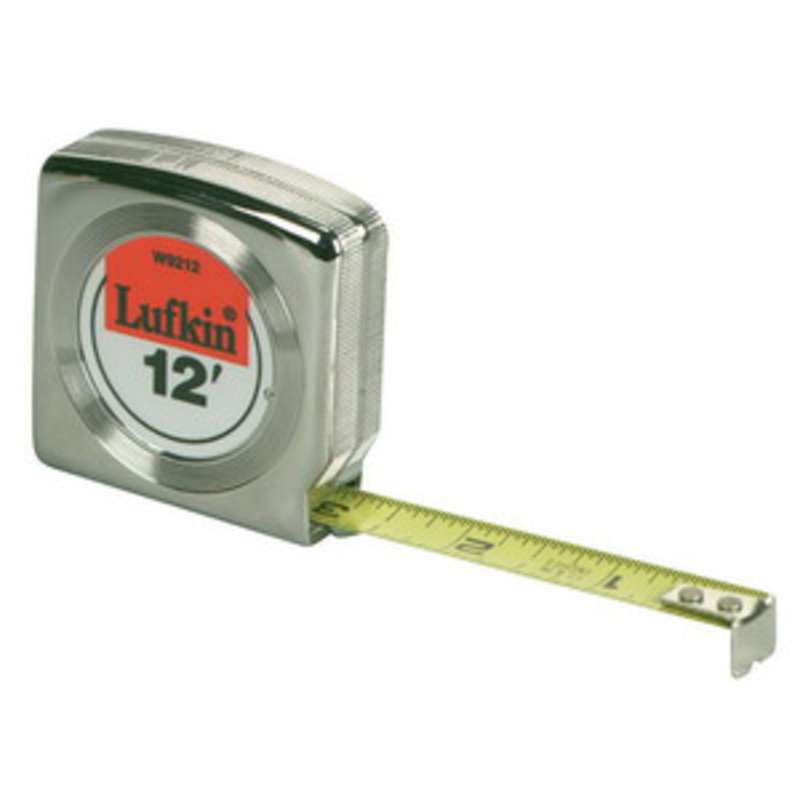 Mezurall® Power Return Measuring Tape, Reads in Inches and Metric, 1/2" x 10'