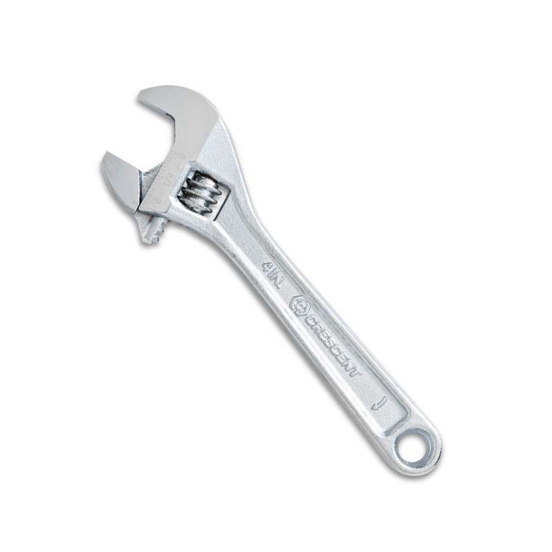 Adjustable Wrench, 12", Chrome-Plated