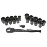X6 Series Pass-Thru Socket Set with Ratchet and Adapter for 3/8" Square Drive, 20 Pieces redirect to product page