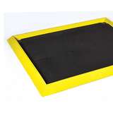 Clean Room Disinfectant Boot Bath MAT, 32"x39", Black W/Yellow, 1/Case redirect to product page