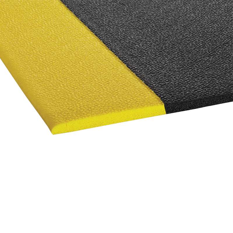Anti Fatigue Comfort-King 3/8 MAT, 2'x60', Black W/Yellow, 1/Case