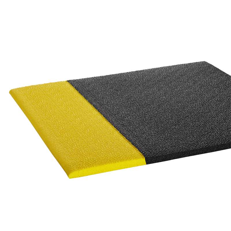 Anti Fatigue Comfort-King 1/2 MAT, 1/2 3'x12', Black W/Yellow, 1/Case