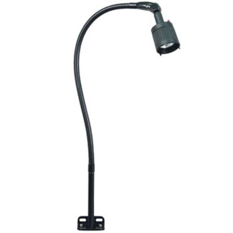 Halogen Lamp, 20-Watt, with Bulb, Gooseneck-arm and Clamp, Black