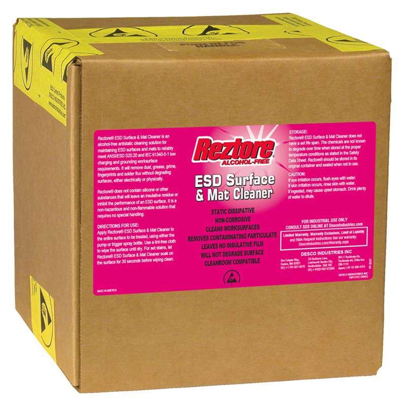 Reztore Alcohol-Free Antistatic Surface and Mat Cleaner, 2.5 Gallon Refill Box