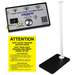 Combo Wrist Strap & Footwear Resistance Tester with Baseplate and Stand, 750 Kilohms to 10/100 Megohms